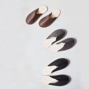 Teha’amana Slipper Smoke L テハマナ スリッパ スモーク Ｌ ブラック 革 皮 雑貨 レザー 本革