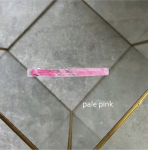 アクリル製ロングバレッタ pale pink(ペールピンク) eME long baretta 髪留め ヘアクリップ ヘアアクセサリー