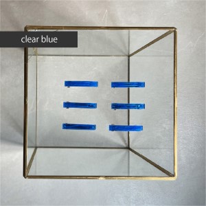 アクリル製ショートバレッタ clear blue(クリアブルー) eME barretta 2 short 髪留め ヘアクリップ ヘアアクセサリー