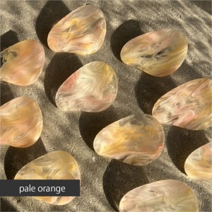 アクリル製 ヘアクリップ ヘアアクセサリー pale orange(ペールオレンジ) eME peta