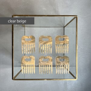 アクリル製 ヘアコーム clear beige(クリアベージュ) ヘアアクセサリー eME tayu