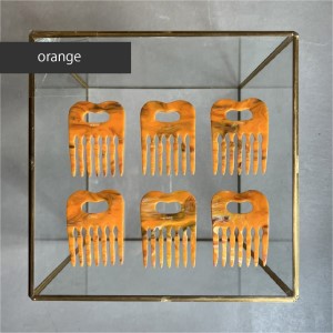 アクリル製 ヘアコーム orange(オレンジ) ヘアアクセサリー eME tayu
