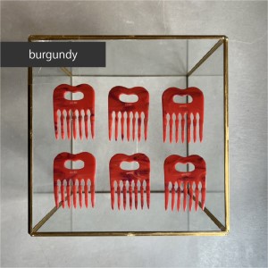 アクリル製 ヘアコーム burgundy(バーガンディ) ヘアアクセサリー eME tayu