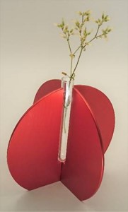 アルミ一輪挿し(気球)レッド おしゃれお花フラワーベース花瓶シンプル4色コンパクト4色展開 送料無料