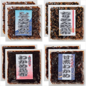 ギフト包装対応 釜炊き佃煮・塩昆布詰合せ ８袋入