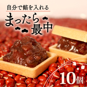 自分で餡を入れる最中 10個 化粧箱入り 餡 最中 こしあん あんこ もなか 和菓子 おやつ スイーツ ギフト 贈答モナカ 銘菓 最中菓子折り お土産もなか お中元 お歳暮もなか