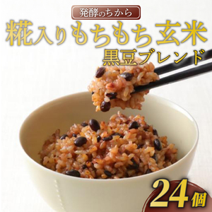 玄米パック 160g × 24個 12個 × 2ケース 発酵のちからら 糀入りもちもち玄米 黒豆 ブレンド 選べる ご飯パック ご飯 玄米 金のいぶき 美容 健康 発酵 お米 栄養