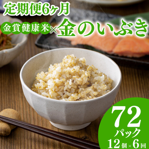 定期便6ヶ月 ご飯パック 金賞 健康米 金のいぶき 120g×12個入り ごはん パック ご飯 パックライス