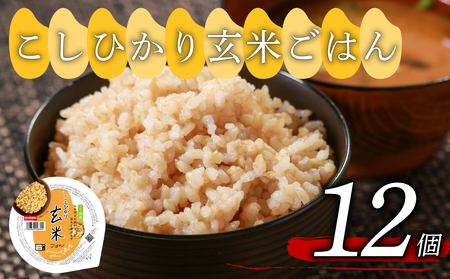 玄米ごはんパック 160g 12個 こしひかり