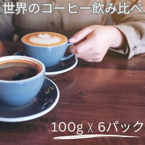 [粉]コーヒー豆 100g×6種類セット 合計600g 注文後焙煎