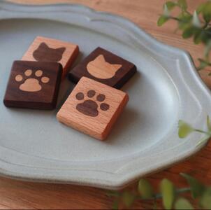 猫のクッキーマグネット　４種セット