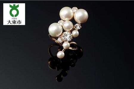 27・2-2 「貝パール&クリスタル」ファッションリング