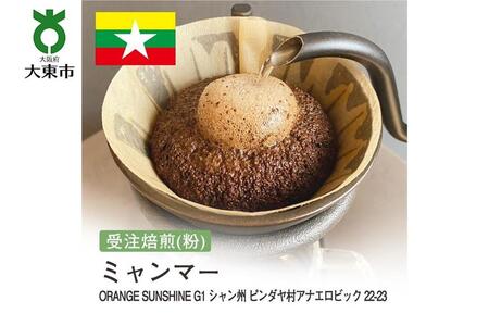 [粉]#180 受注焙煎!310g ミャンマー ORANGE SUNSHINEG1 シャン州 ピンダヤ村アナエロビック 22-23 珈琲粉 コーヒー粉 自家焙煎