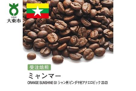 [豆]#180 受注焙煎!310g ミャンマー ORANGE SUNSHINEG1 シャン州 ピンダヤ村アナエロビック 22-23 珈琲豆 コーヒー豆 自家焙煎