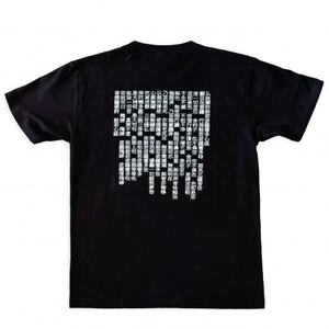 [般若心経]刺繍Tシャツ 黒Lサイズ