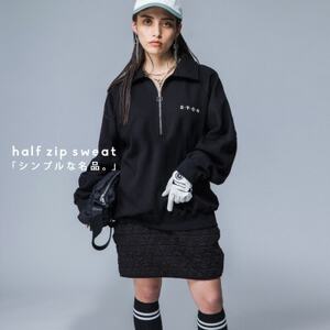 【ANTIQUA GOLF×STCH/アンティカ】ハーフジップトップス(ZST-00002-05-F【1595392】