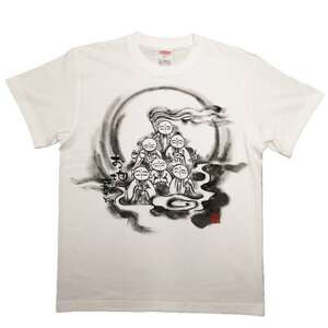 手描きTシャツ 仏画 六地蔵 (半袖 Mサイズ)