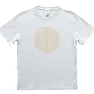 Tシャツ フラワー・オブ・ライフ 姫川薬石 ヘンプ生地 (半袖 Mサイズ)