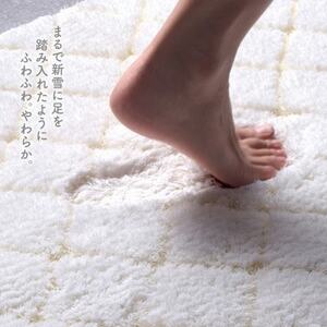 日本製 バスマット 60cm×90cm [ゆきふみ] 抗菌 防臭 吸水 防汚 滑り止め加工