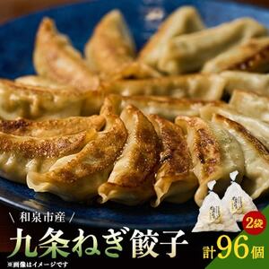 大阪府和泉市産の九条ネギを使用した冷凍餃子 48個入×2パック(計96個) 道の駅で大好評![配送不可地域:離島]
