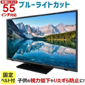 55MBL-EL 55インチ用 テレビ画面保護パネル ブルーライトカットタイプ 位置調整スペーサー付