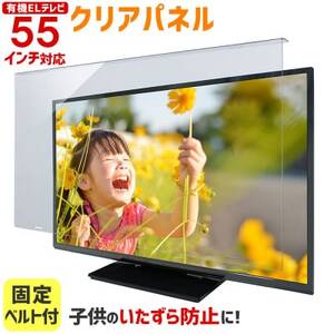 大阪府和泉市 有機ELテレビ55インチ用 テレビ画面保護パネル クリアタイプ テレビガード