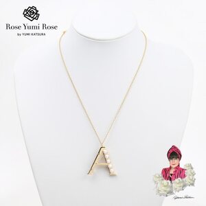 [RoseYumiRose]イニシャルパールブローチペンダント『A』