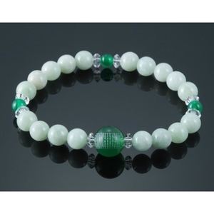 本翡翠・般若心経彫り守護腕輪[配送不可地域:沖縄県]