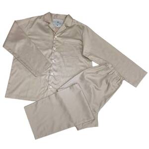 【シングル】プレミアム掛け布団カバー＆パジャマ(男女兼用Mサイズ)2点セット　色シャンパンベージュ【1215829】