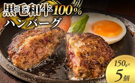 黒毛和牛 100% ハンバーグ 150g 5個 セット 国産 牛壱 国産牛100% 黒毛和牛100% 冷凍 惣菜 おかず 真空パック 煮込みハンバーグ お肉 肉 牛肉 牛 淡路島 たまねぎ 手作り ギフト 贈り物 プレゼント 大阪 柏原市