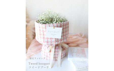 かすみそう「ツイードブーケ」 かすみ草 カスミソウ 花束(小さいサイズ) 花 誕生日 成人式 卒業祝い 初節句 ひな祭り バレンタイン お返し 結婚 ウエディング 送別 祝い プレゼント ギフト 結婚祝い お礼 花束 生花 ドライフラワーにも 送料無料 退職 お母さん 記念日
