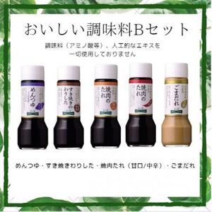 調味料Bセット(めんつゆ、すき焼きのわりした、ごまだれ、焼肉のたれ甘口/中辛)【1328564】