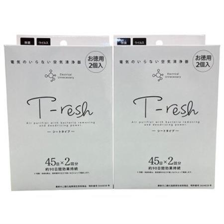 空間除菌・消臭 T-resh シート型 2枚入り 2個セット_雑貨・日用品  日用品 _【1496597】