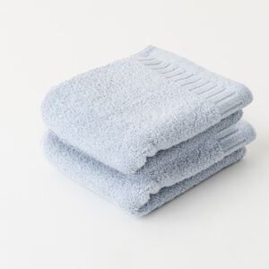 レイユールフェイスタオル2枚組(スカイブルー)