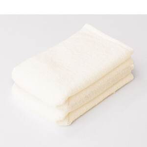 バスのハンブンタオル2枚セット(アイボリー)