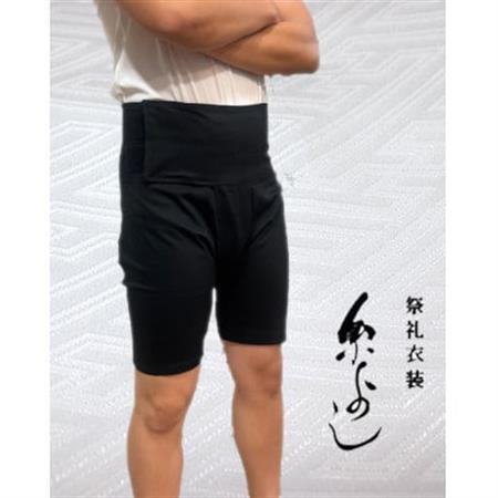 【糸よし】腹当兼用ズボン型半股引 (黒)3Lサイズ【1696757】