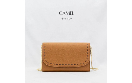 LILIBET(リリベット)/ 本革お財布チェーンバッグ CAMEL(キャメル)