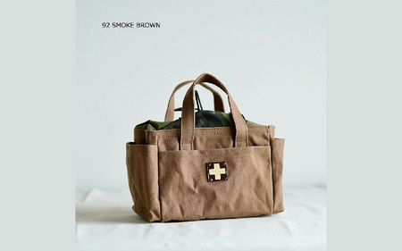 木の庄帆布 ミルクトートラウンドバッグ#92 SMORK BROWN / D.CHOCO