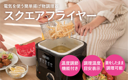 スクエアフライヤー1.2L - 電気で簡単に揚げ物調理