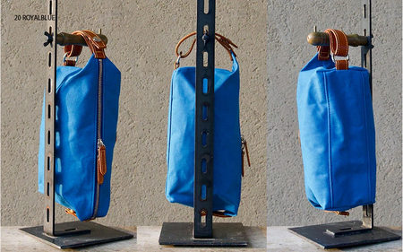 木の庄帆布 BOX POUCH ボックスポーチ k-khg-bxp01t(C/#20 ROYALBLUE / ロイヤルブルー)