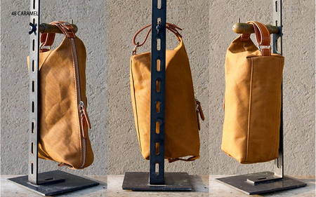 木の庄帆布 BOX POUCH ボックスポーチ k-khg-bxp01t(C/#48 CARAMEL / キャメル)