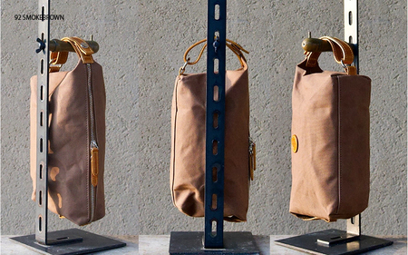 木の庄帆布 BOX POUCH ボックスポーチ k-khg-bxp01t(C/#92 SMOKEBROWN / スモークブラウン)