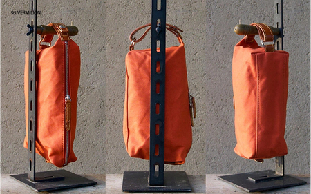 木の庄帆布 BOX POUCH ボックスポーチ k-khg-bxp01t(C/#95 VERMILION / バーミリオン)