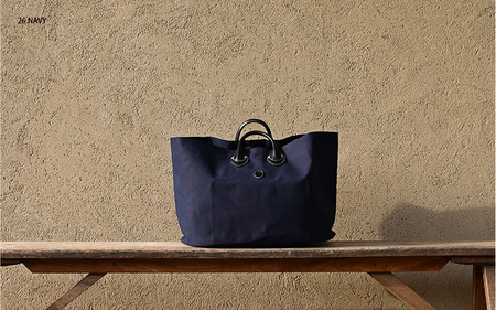 木の庄帆布 オーバルトートバッグ　k-khg-obt01t-（C/＃26 NAVY / ネイビー）
