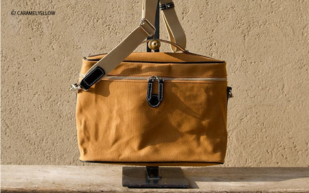 (C/#67 CARAMELYELLOW / キャラメルイエロー)木の庄帆布 POCKET SHOULDER k-khg-ps01t-