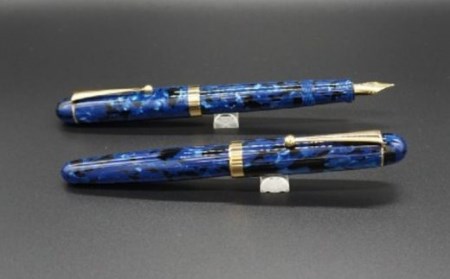 AJ-53「大西製作所」本格手作り 万年筆 大 F1600(ブルー)ペン先Mサイズ