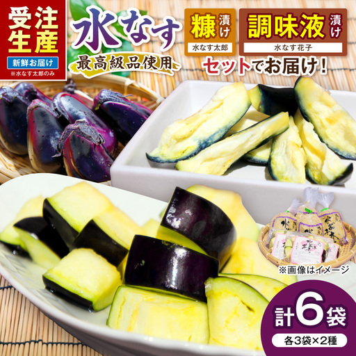 泉南銘産 水なすペアセット 太郎&花子 計6個[042D-016]