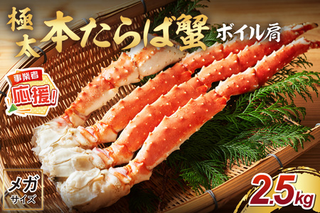 [1肩約2.5kgの超極太10L以上メガサイズ]本たらば蟹 ボイル肩 約2.5kg[ふるさと納税3.0][087B-040]