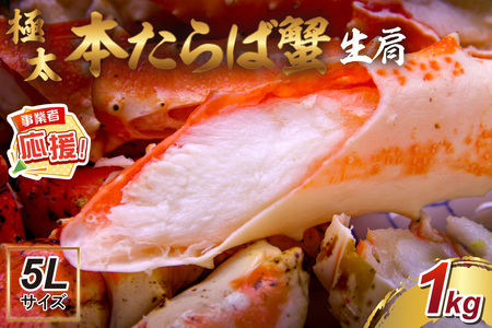 [1肩約1kgの極太5Lサイズ]一番人気! 本たらば蟹 生肩 約1kg[ふるさと納税3.0][087C-057]