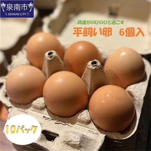とまり木ファームの平飼い卵（6個入×10パック）【124C-001】
